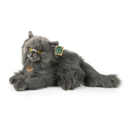 Perserkatze grau liegend 40 cm Kuscheltier Katze Plüschtier