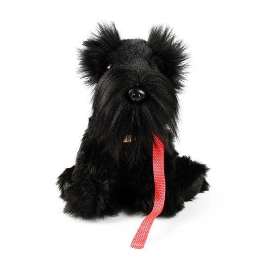 Schnauzer schwarz Zwergschnauzer Scotsh Terrier sitzend Kuscheltier Hund Plüschtier