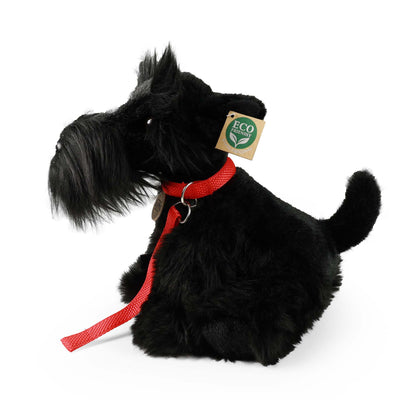 Schnauzer schwarz Zwergschnauzer Scotsh Terrier sitzend Kuscheltier Hund Plüschtier