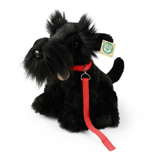 Schnauzer schwarz Zwergschnauzer Scotsh Terrier sitzend Kuscheltier Hund Plüschtier