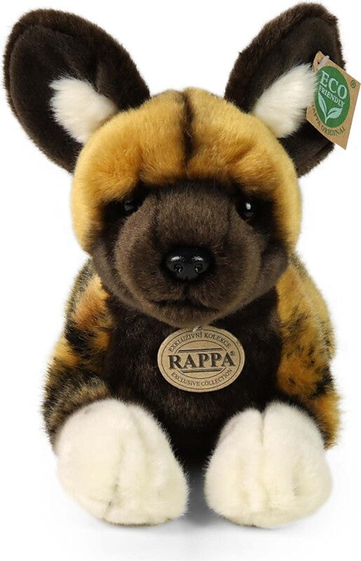 Afrikanischer Wildhund liegend 40 cm Kuscheltier Hund Plüschtier