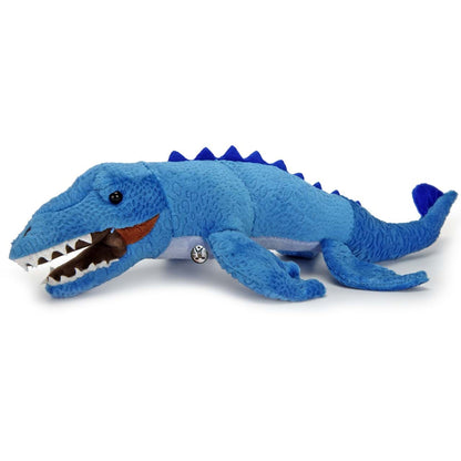 Dinosaurier Mosasaurus Kuscheltier blau Meeresechse MATABLUE
