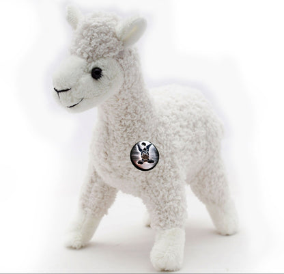 Lama Alpaka Kuscheltier weiß Plüschtier 20 cm KARMA