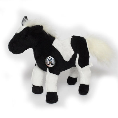 Pferd Pony Kuscheltier Schecke Pinto schwarz-weiß Plüsch NANDO