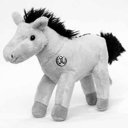 Pferd Pony Kuscheltier hellgrau Plüschtier Pferdchen FLICKA