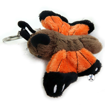 Schmetterling Schlüsselanhänger Falter Kuscheltier orange AMELINA
