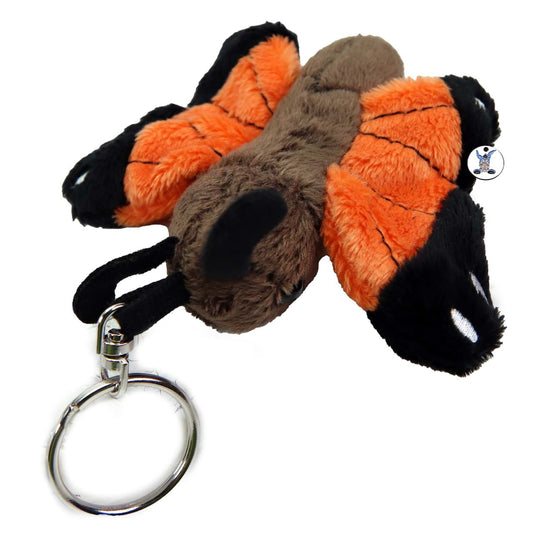Schmetterling Schlüsselanhänger Falter Kuscheltier orange AMELINA