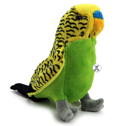 Wellensittich Vogel Sittich grün gelb Plüschtier HANNA