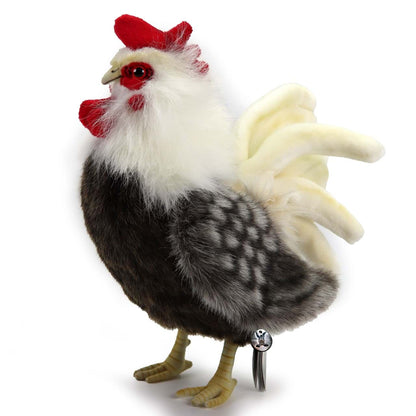 Hahn PREMIUM Plüschtier Huhn Vogel Dekotier grau weiß GUNTHER