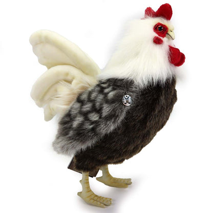 Hahn PREMIUM Plüschtier Huhn Vogel Dekotier grau weiß GUNTHER