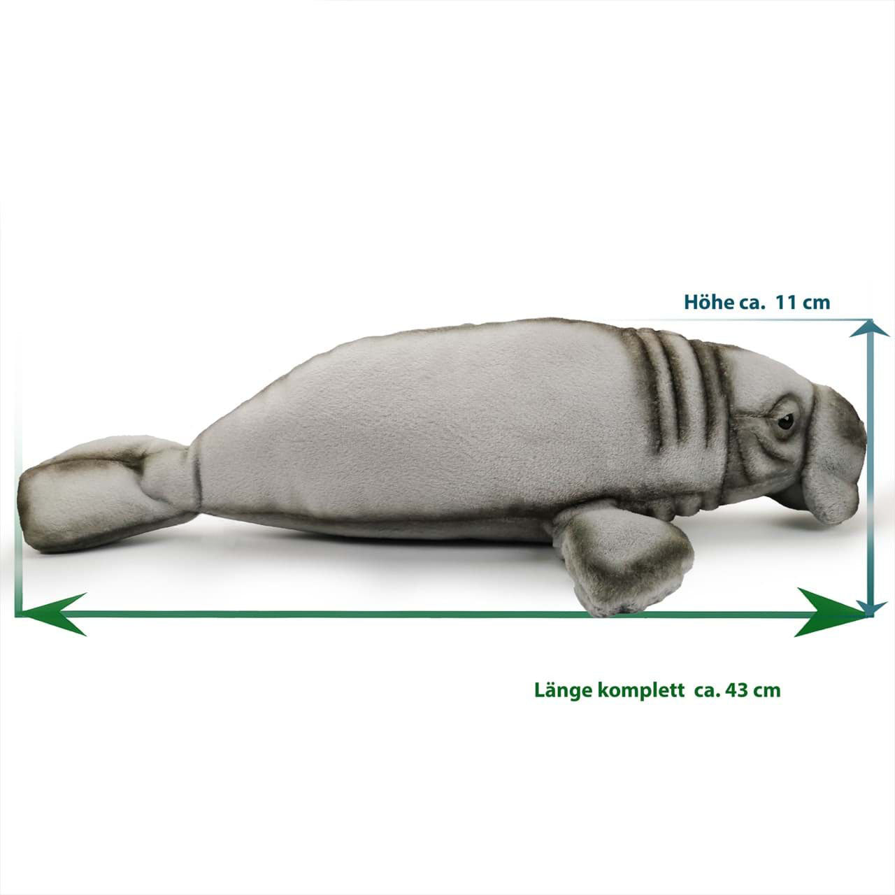 Hansa Plüsch Seekuh 43cm Manati Dugong Realistisch Premium Deko Stofftier