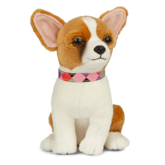 Chihuahua Kuscheltier Hund braun-weiß Kurzhaar Plüschtier LOTTI