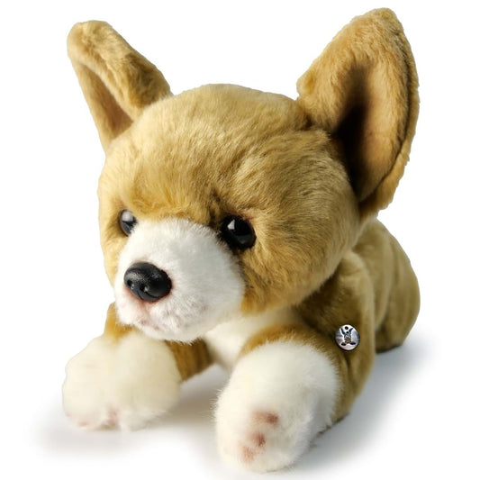 Chihuahua Kuscheltier Hund liegend braun-weiß Plüsch CHICO