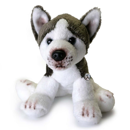Husky Kuscheltier Schlittenhund Plüsch grau weiß KENAI