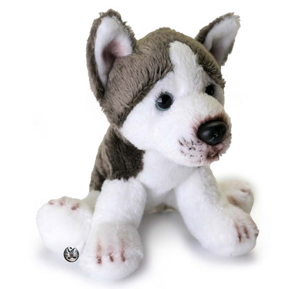 Husky Kuscheltier Schlittenhund Plüsch grau weiß KENAI