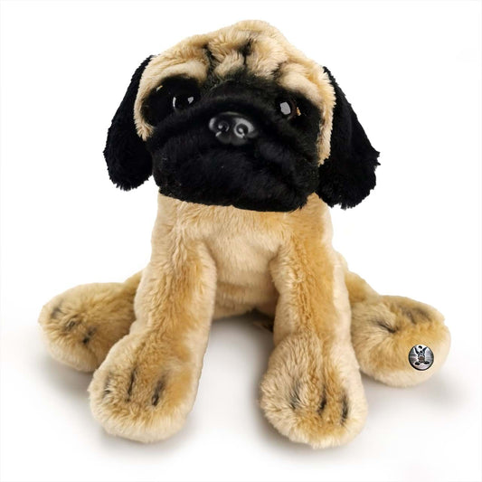 Mops Kuscheltier Hund sitzend Kuschelter Plüschtier EMMA