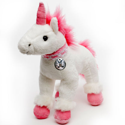Einhorn Kuscheltier Plüsch Pferd mit Horn weiß rosa SKY