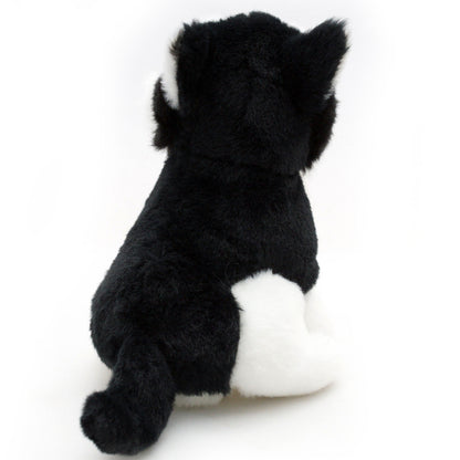 Husky Kuscheltier sitzend schwarz-weiß Plüsch Hund KIRIMA