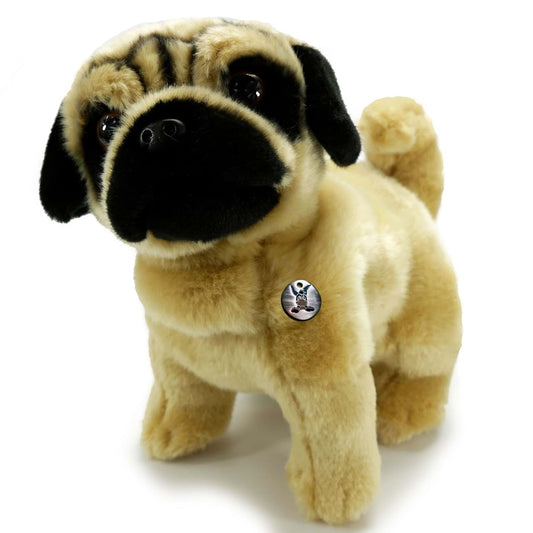 Mops Kuscheltier Hund stehend Plüsch Bulldogge TASSILO