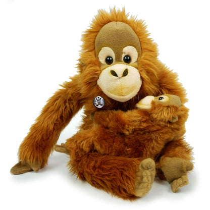 Orang Utan mit Baby Kuscheltier Affe 30 cm sitzend JASINGA