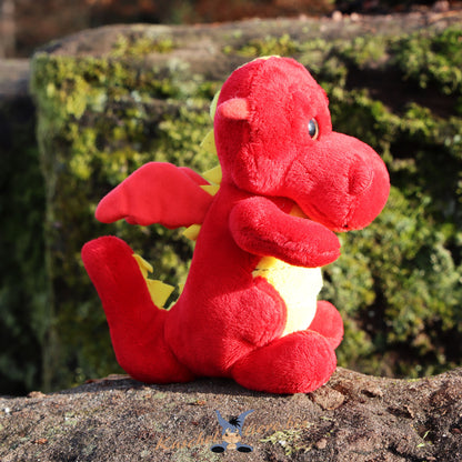 Drache Kuscheltier rot Feuerdrache Plüschtier YASUR