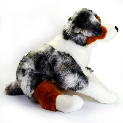 Plüsch Hund Australian Shepherd liegend Kuscheltier Border Collie Stofftier 60cm