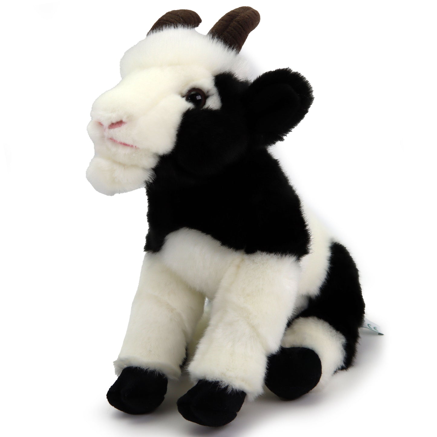 Ziege schwarz weiß Kuscheltier Plüschziege Bauernhof Plüschtier 26cm