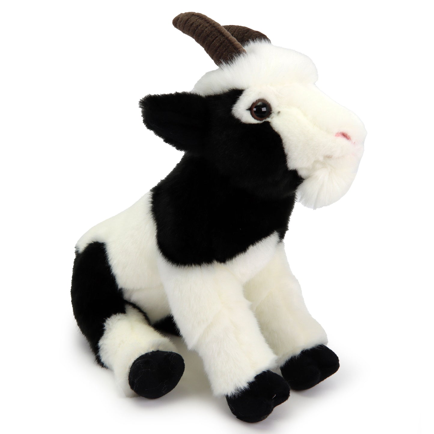 Ziege schwarz weiß Kuscheltier Plüschziege Bauernhof Plüschtier 26cm