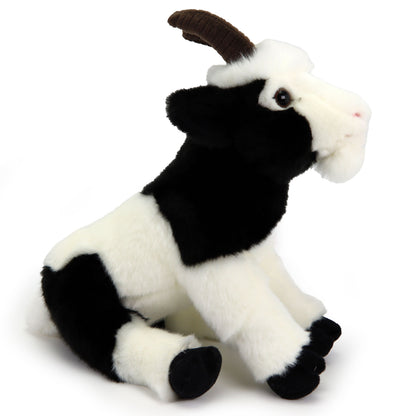 Ziege schwarz weiß Kuscheltier Plüschziege Bauernhof Plüschtier 26cm