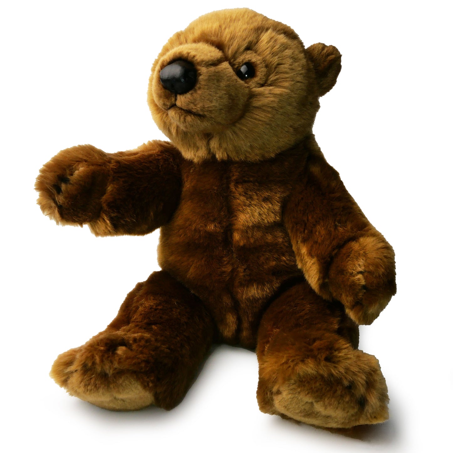Plüsch Bär sitzend Kuscheltier Braunbär Stofftier Grizzly Teddy realistisch 38cm