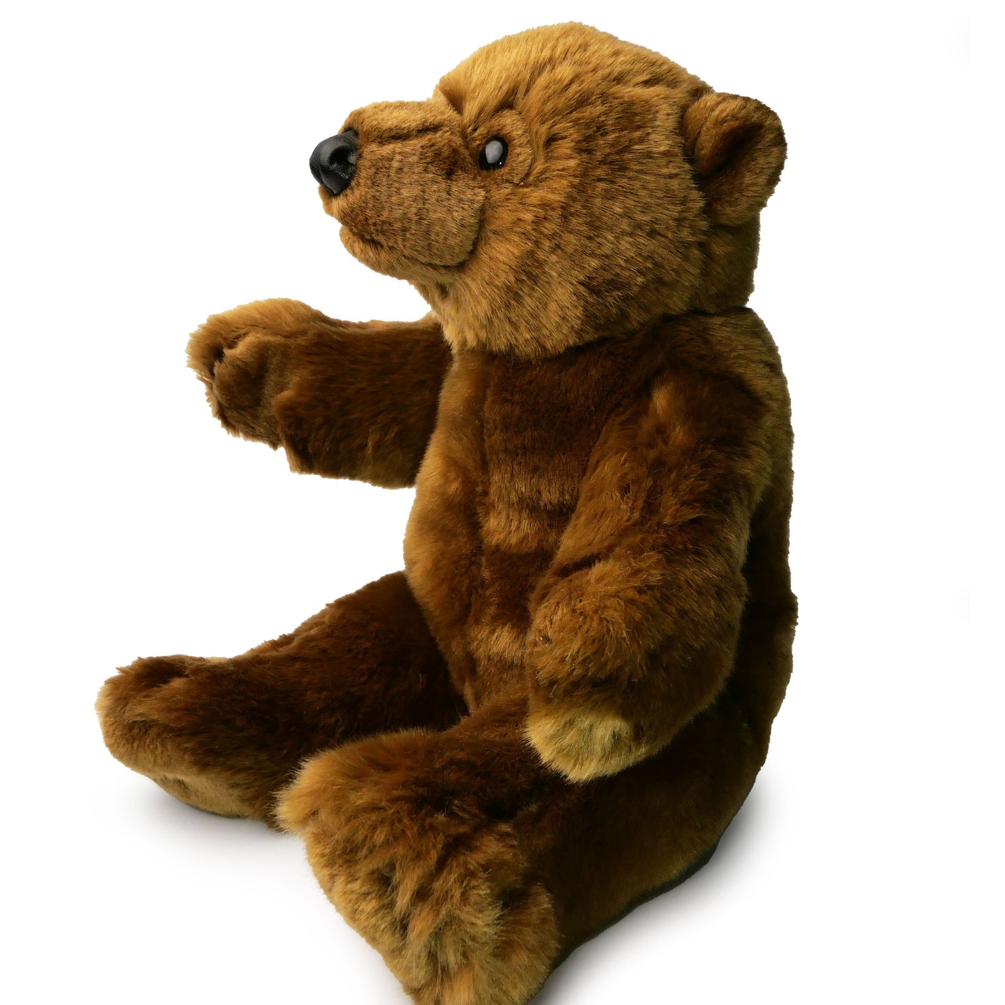 Plüsch Bär sitzend Kuscheltier Braunbär Stofftier Grizzly Teddy realistisch 38cm