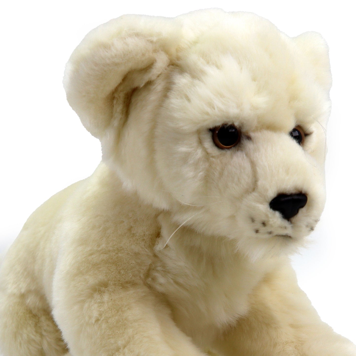 Plüsch Löwe weiß liegend Kuscheltier Löwenbaby Stofftier Raubkatze 42cm