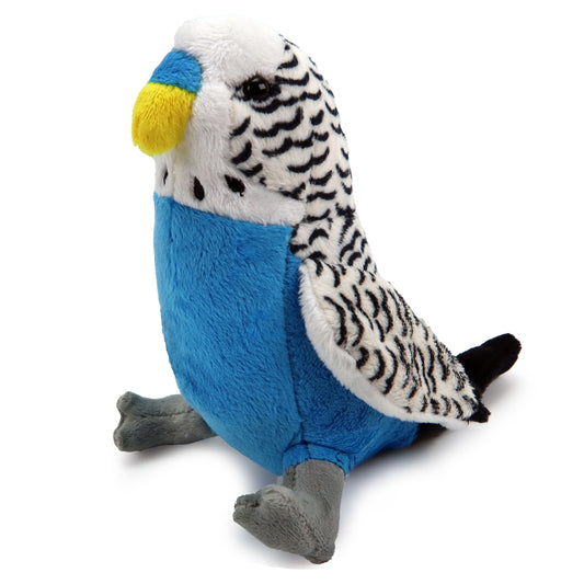 Wellensittich Vogel Sittich blau weiß Plüschtier DALIA