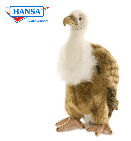 Plüsch Geier 30cm Stehend Greifvogel Realistisch Premium Deko Stofftier