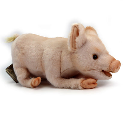 Plüsch Schwein Ferkel 35cm Liegend Realistisch Premium Deko Stofftier