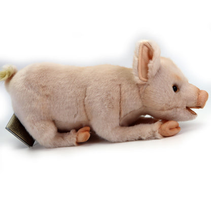 Plüsch Schwein Ferkel 35cm Liegend Realistisch Premium Deko Stofftier