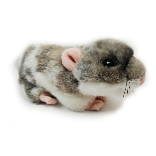 UNI-TOYS Hamster Kuscheltier Goldhamster Plüschtier - grau weiß