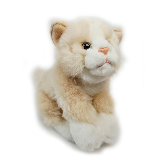 Katze Kuscheltier beige 17 cm Kitten Plüsch Kätzchen