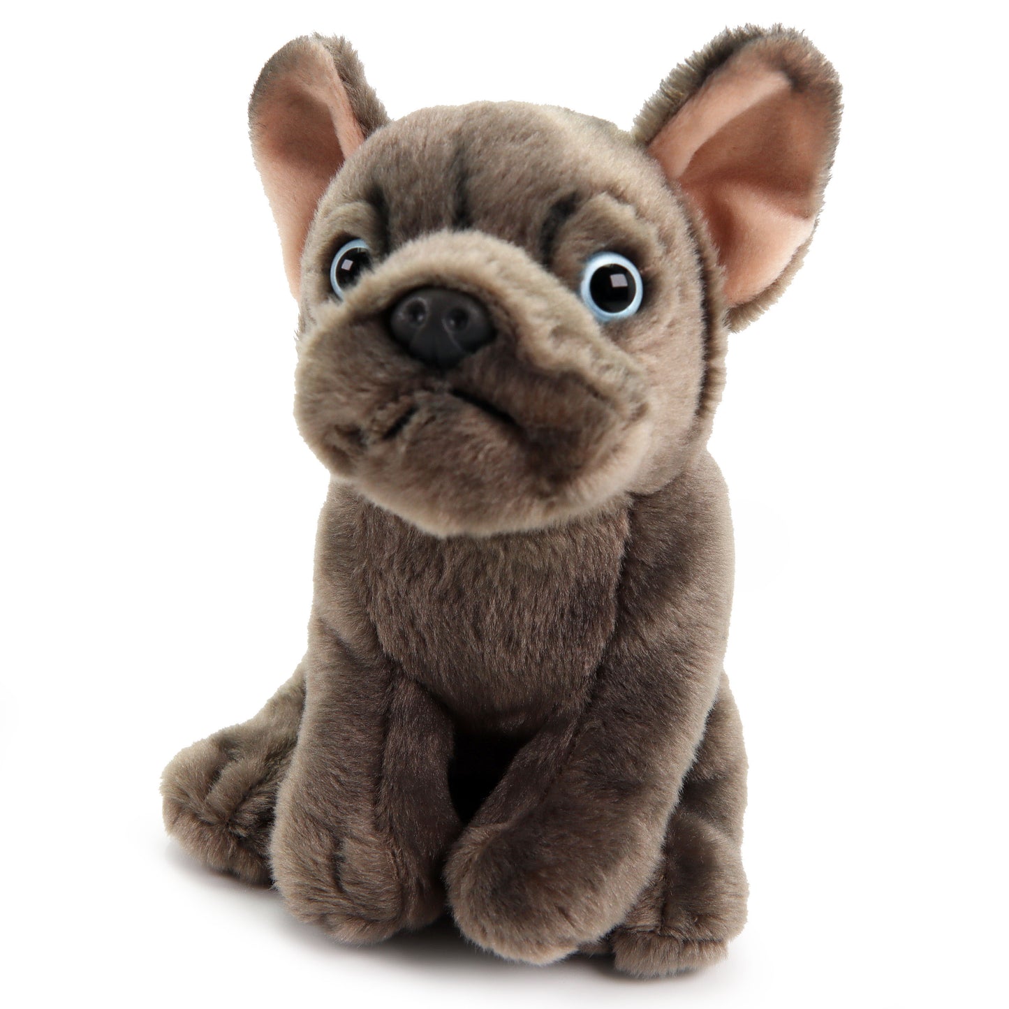 Premium Französische Bulldogge graublau (18 cm) – Nachhaltiger Plüschhund aus der NATURLI-Serie