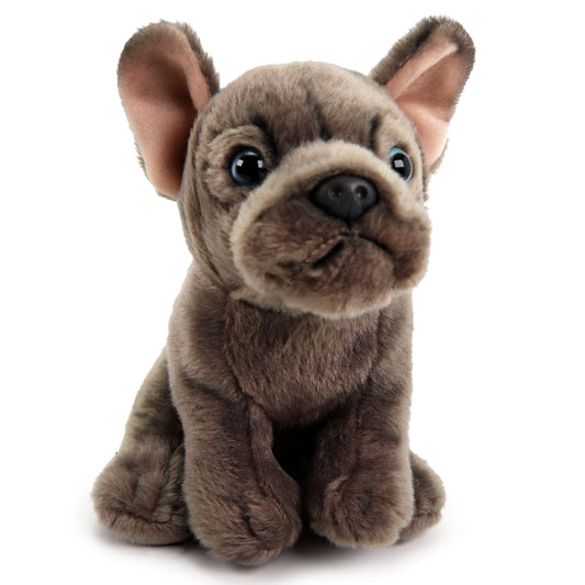 Premium Französische Bulldogge graublau (18 cm) – Nachhaltiger Plüschhund aus der NATURLI-Serie