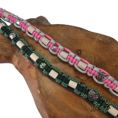 EM-Keramik Halsband Paracord CELTIC HEART & PAWS