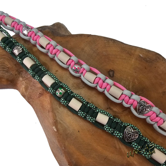EM-Keramik Halsband Paracord CELTIC HEART & PAWS