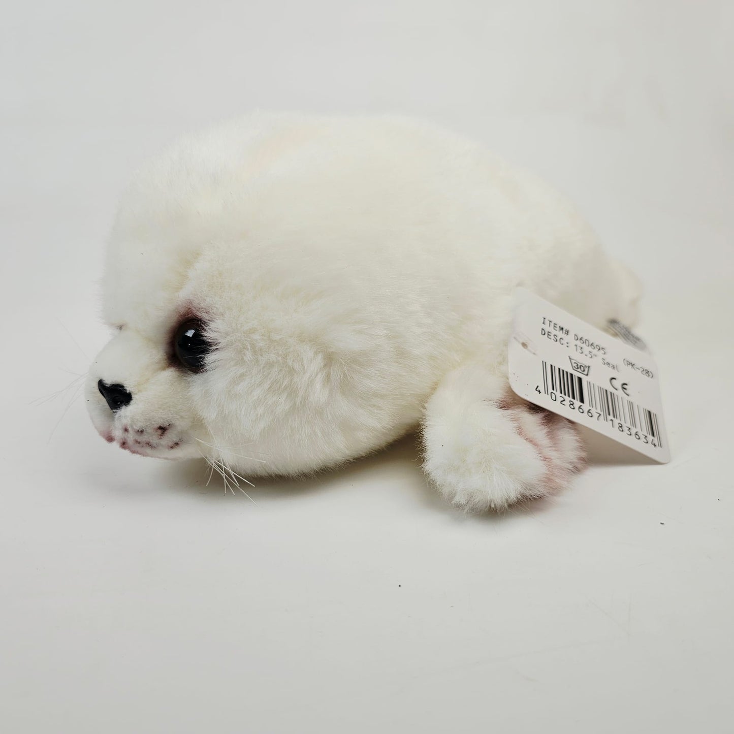 UNI-TOYS  Heuler Robbe weiß Kuscheltier Seehund Plüschtier 32 cm RARITÄT