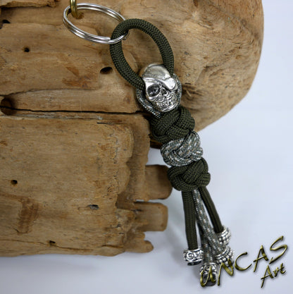 Paracord Schlüsselanhänger Skull Pirat Anhänger