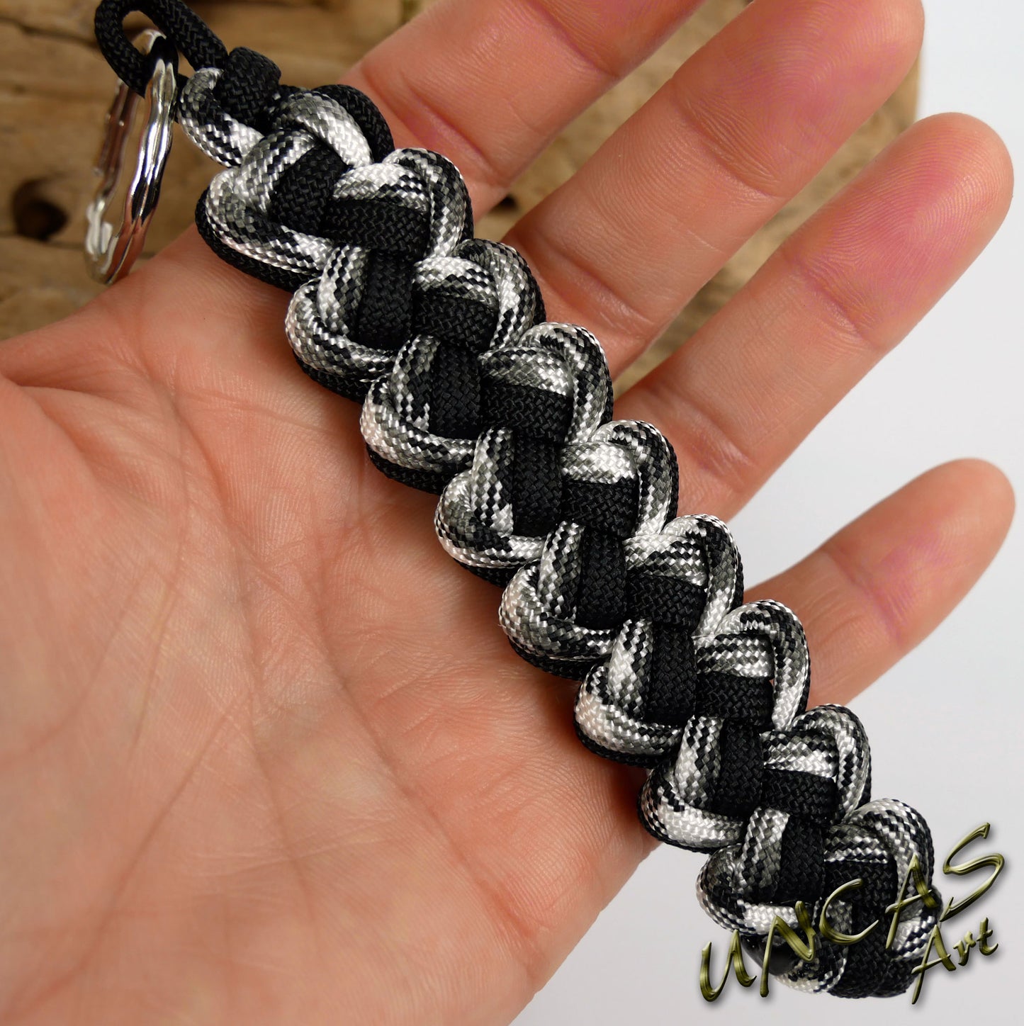 Paracord Schlüsselanhänger VIPER urban camo / schwarz