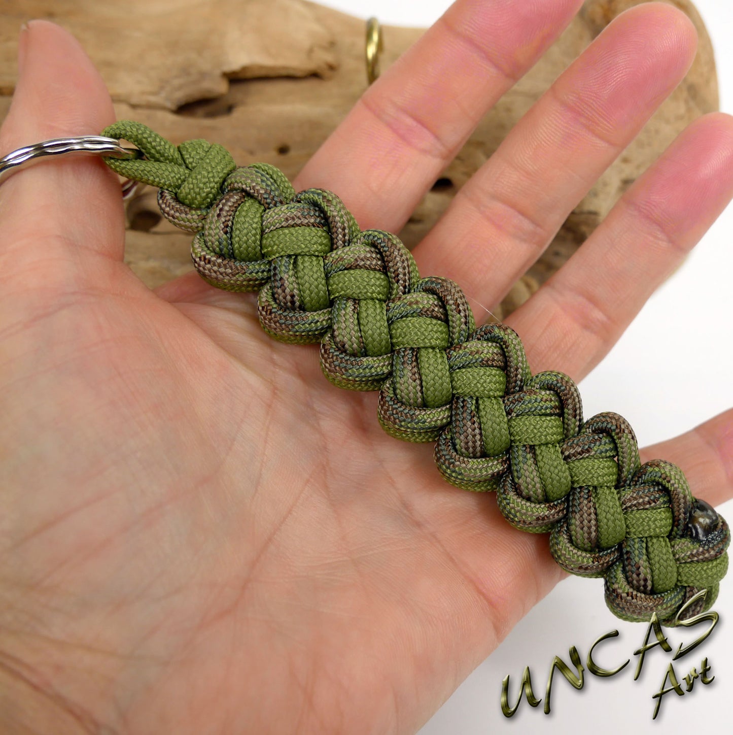 Paracord Schlüsselanhänger VIPER multicam camo / moos grün