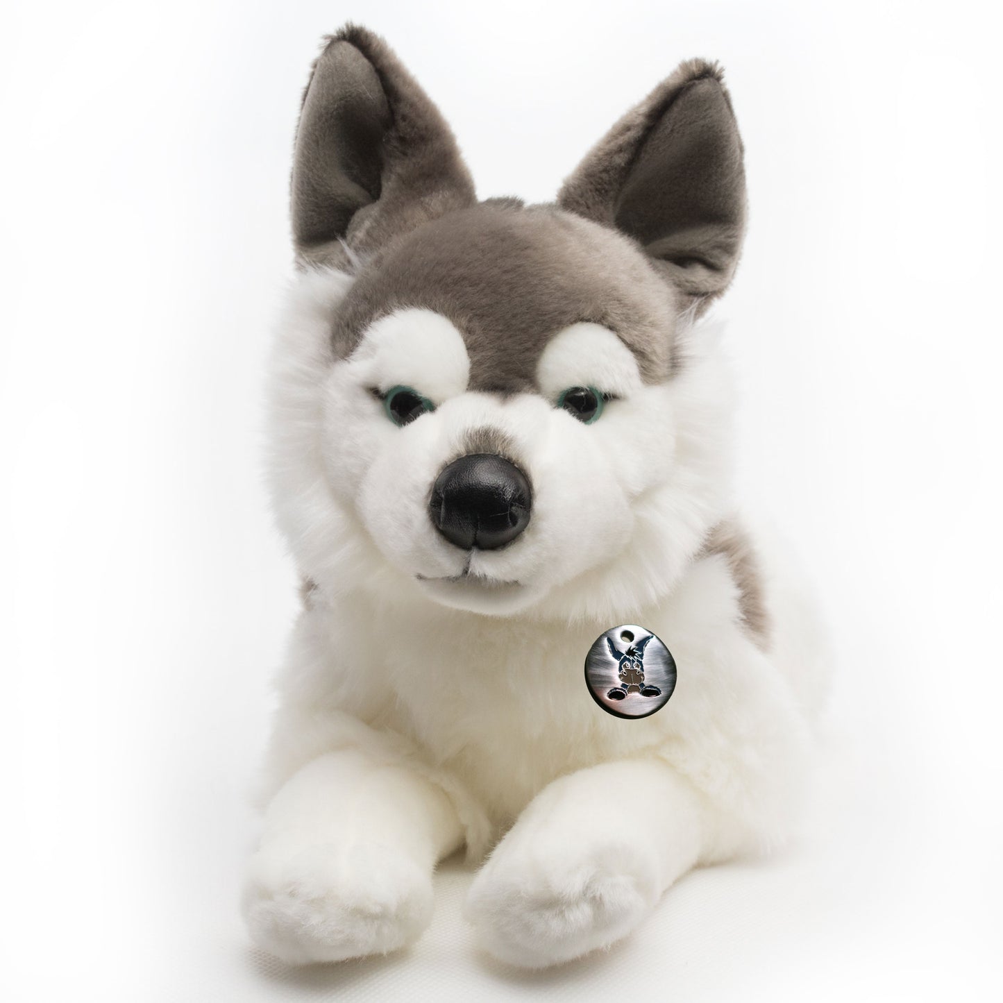 Husky Kuscheltier Schlittenhund liegend Plüsch Hund KENAI