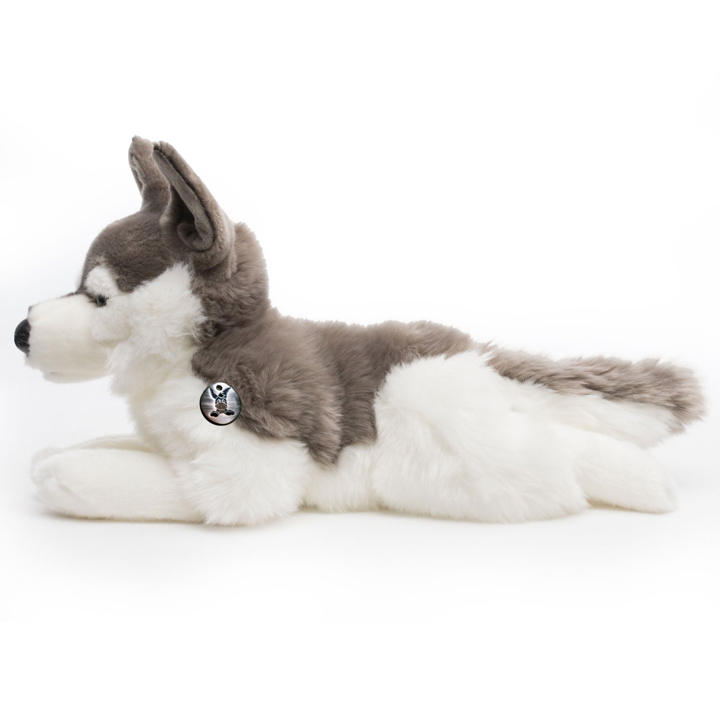 Husky Kuscheltier Schlittenhund liegend Plüsch Hund KENAI