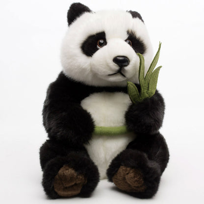 UNI-TOYS  Panda Kuscheltier Teddy sitzend mit Bambuszweig Plüschtier