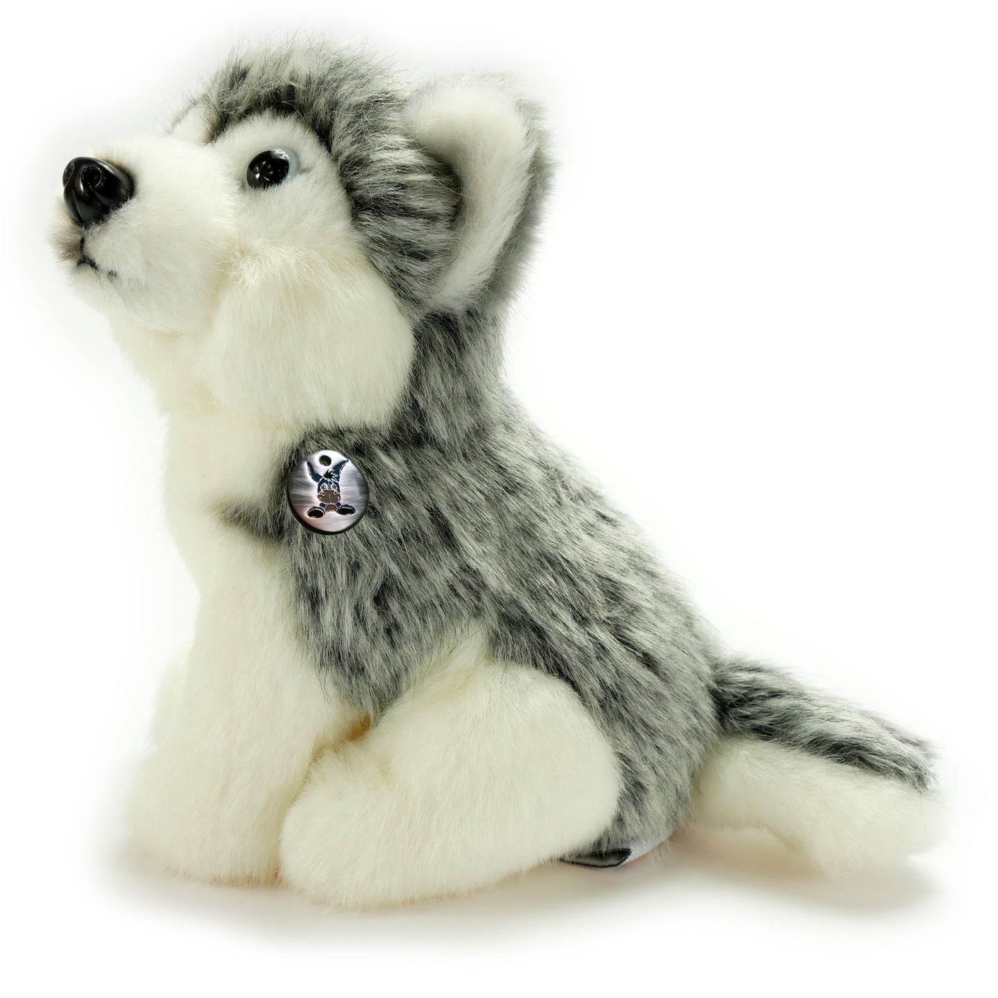 Husky Kuscheltier sitzend Plüsch Hund